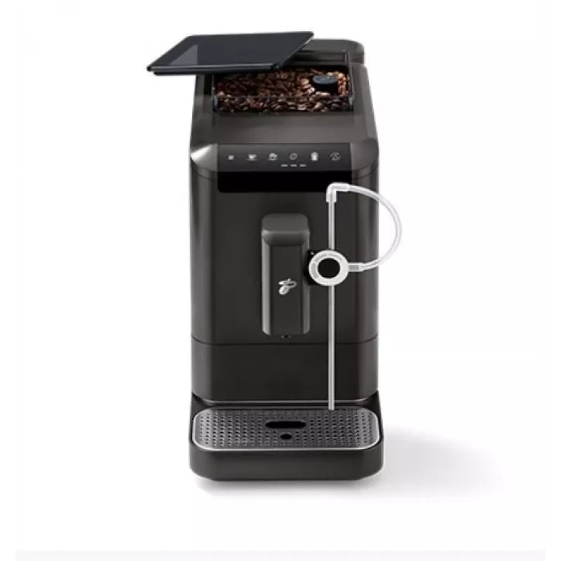 Cafetera de espresso Tchibo Esperto2 Milk negra — espumador de leche integrado, cafetera superautomática de espresso para encimera