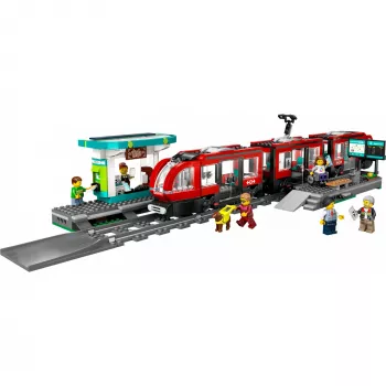 LEGO City Tranvía y Estación, set de construcción de juego de rol para niños con tranvía de juguete, regalo para niños y niñas a partir de 7 años que aman los vehículos