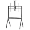 Soporte de TV MACLEAN MC-114 B soporte de suelo portátil para pantallas de 55–100 inch, carga máx. 120 kg, VESA 200x200–900x600, altura 115–152 cm, negro, estante