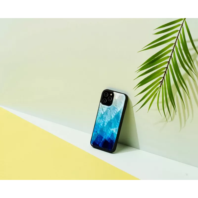 Funda protectora iKins para Apple iPhone 12 Pro Max — blue lake negro