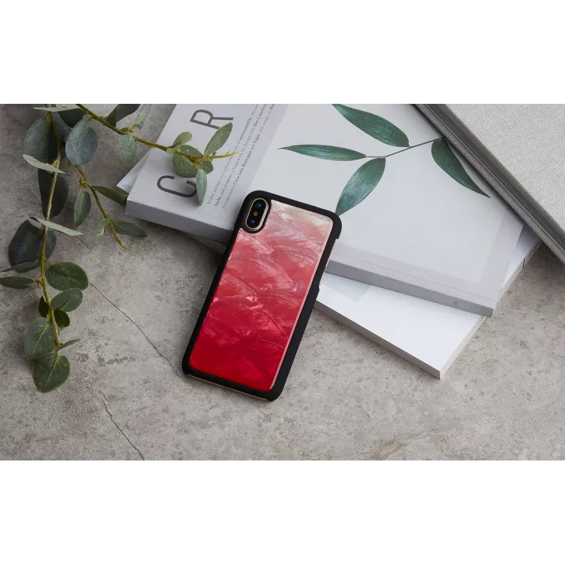 Funda para smartphone iKins para iPhone XS / XS S – pink lake y negra, funda protectora