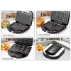 Tostadora sandwichera Maestro MR-709 3en1 750W — prensa para sándwiches, placas de parrilla y gofres, blanca