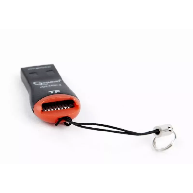 Lector de tarjetas Gembird FD2-MSD-3 USB 2.0 negro rojo