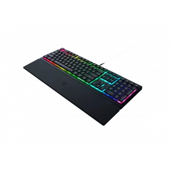Teclado gaming Razer Ornata V3 RGB USB negro tamaño completo con cable meca-membrana