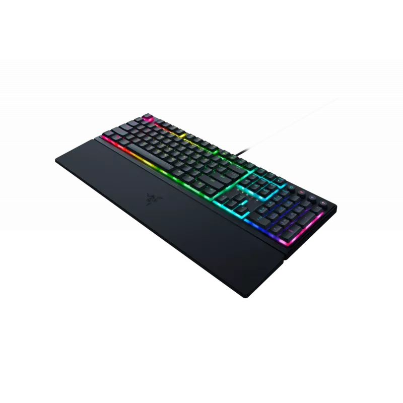 Teclado gaming Razer Ornata V3 RGB USB negro tamaño completo con cable meca-membrana