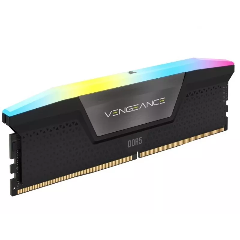 Memoria para PC CORSAIR VENGEANCE RGB 16GB 2x8GB DDR5 DIMM 5200MT/s CL40-40-40-77 1.25V Intel XMP - Negra