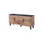 Aparador Cama LOTTA 150 2D3S roble wotan + negro mate