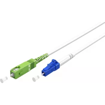Goobay 59616 Cable de fibra óptica 30 m SC/APC LC/UPC FTTH OS2 blanco (59616)