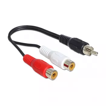 Cable de audio DeLOCK 84493 0,2 m RCA 2 x RCA negro