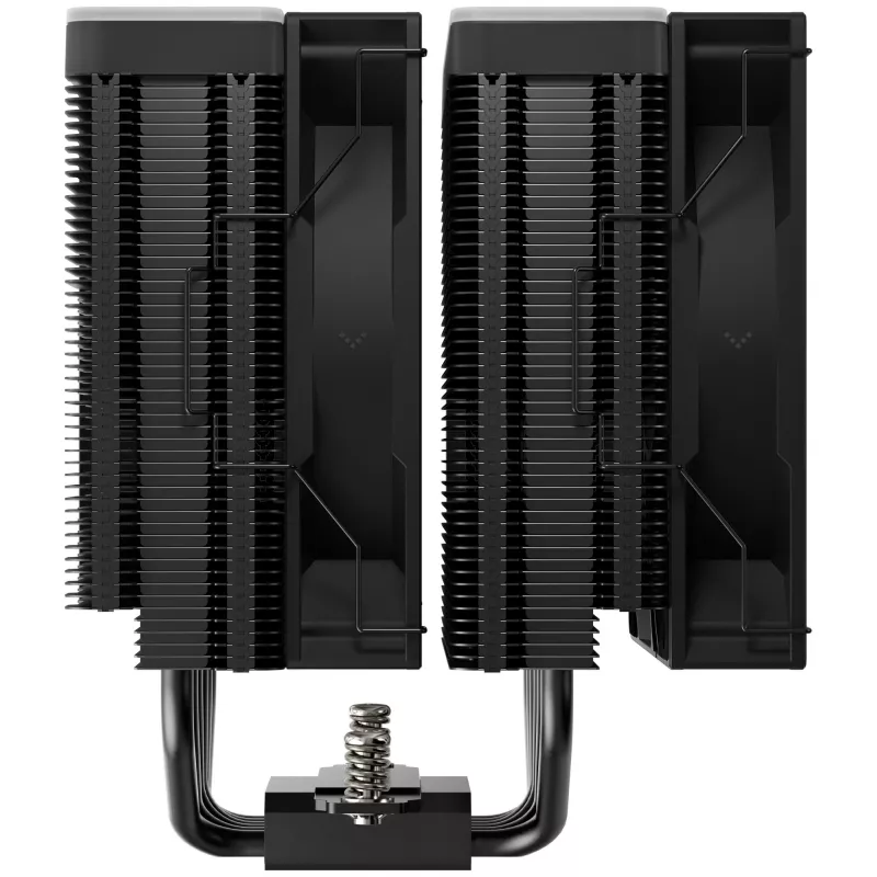 Disipador de aire DeepCool AG620 BK ARGB V2 — doble ventilador de 120 mm, 6 heatpipes, compatible con LGA 1700/AM4/AM5, negro