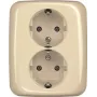 BUSCH JAEGER BJ 202 EUJ-212 Toma de corriente SCHUKO doble con placa de cobertura completa