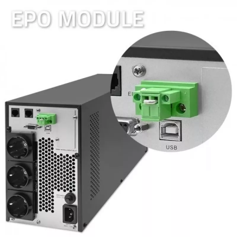 SAI Qoltec 52281 sistema de alimentación ininterrumpida doble conversión (online) 2 kVA 2000 W 3 salidas AC