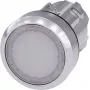 Pulsador Siemens actuador plano, aro frontal metal, blanco brillante SIRIUS ACT 3SU1051-0AB60-0AA0 1 ud. (3SU1051-0AB60-0AA0)