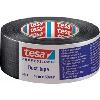 Cinta americana Tesa Duct Tape 04610 – 50 m x 50 mm, negra