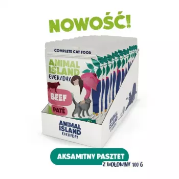 ANIMAL ISLAND paté de ternera bolsas para gatos 12x100g