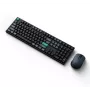 Keychron B36 + BM25 set de teclado y ratón, Full-Size 100% QWERTY inglés, USB + RF + Bluetooth, interruptores de tijera, negro, ratón incluido