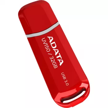 Memoria flash USB ADATA DashDrive UV150 32 GB, USB Type-A 3.2 Gen 1, rojo, diseño con tapa