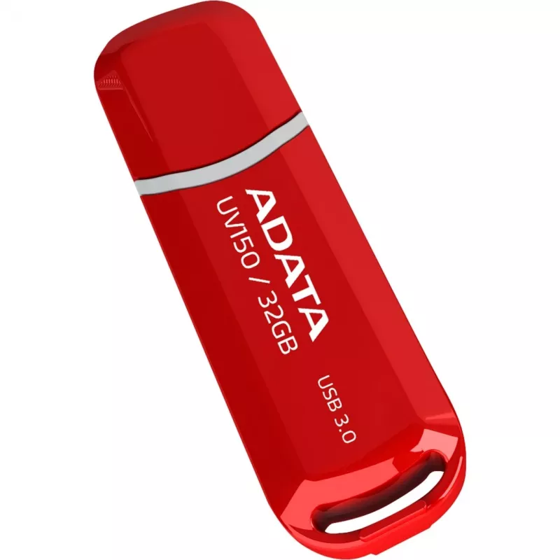 Memoria flash USB ADATA DashDrive UV150 32 GB, USB Type-A 3.2 Gen 1, rojo, diseño con tapa