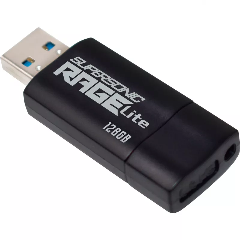 Memoria flash USB PATRIOT Supersonic Rage Lite 128 GB USB Type-A 3.2 Gen 1, 180 MB/s, azul/negro