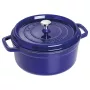 Cocotte redonda de hierro fundido Staub 24 cm Azul oscuro