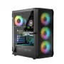 Carcasa LOGIC CONCEPT Portos ARGB ATX Mid-Tower, negra