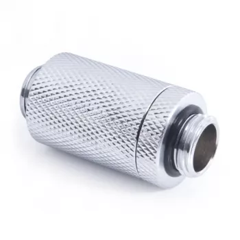 Alphacool ES D-Plug 31,5 mm, G1/4 macho – G1/4 macho, cromado