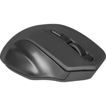 Ratón óptico inalámbrico DEFENDER Datum MB-345 RF, ambidiestro/diestro, 1600 DPI, 3 botones, receptor USB RF, negro