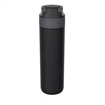 Botella isotérmica Kambukka ELTON 600 ml — negra, acero inoxidable de doble pared, aislamiento al vacío, a prueba de fugas