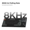 Teclado mecánico Keychron V3 Ultra 8K – cable y Bluetooth, QWERTY, RGB, negro