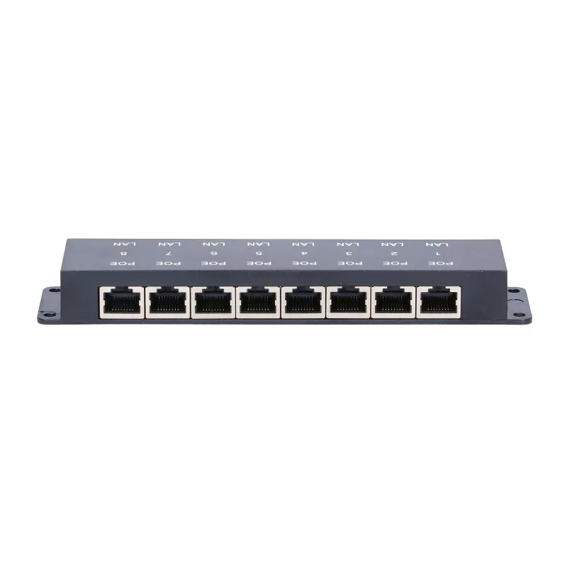 Inyector PoE Extralink 8 puertos, 8x 100 Mb/s RJ45