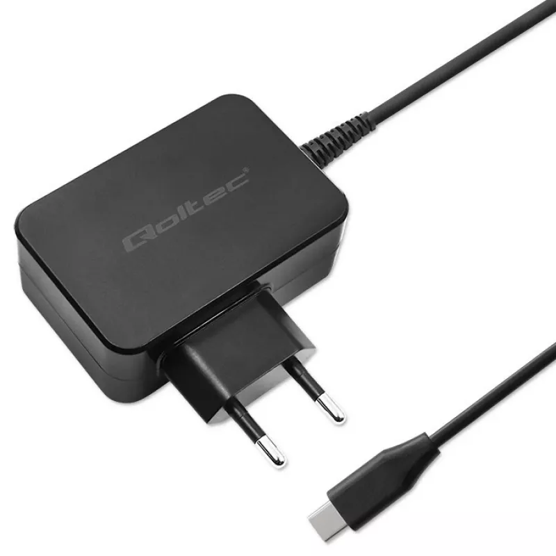 Fuente de alimentación QOLTEC 52384 GaN 30W salida 5–20V cargador USB