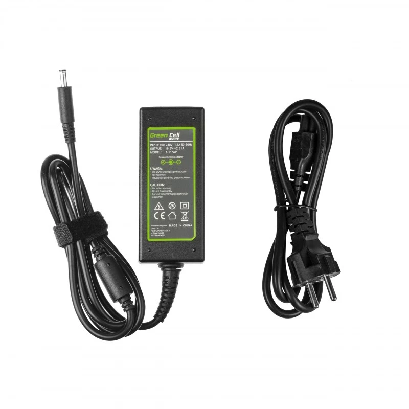 Fuente de alimentación Green Cell AD57AP 45W 19,5V 2,31A para portátiles Dell, interior, negro