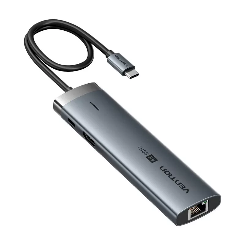Estación de acoplamiento USB-C 8 en 1 4K 60Hz 100W Vention