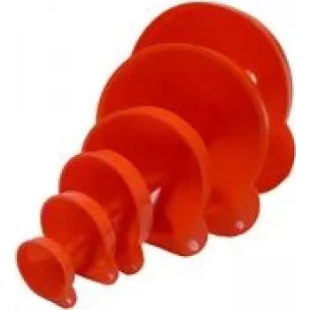Set de embudos IWH 6 piezas naranja polietileno para aceite y gasolina