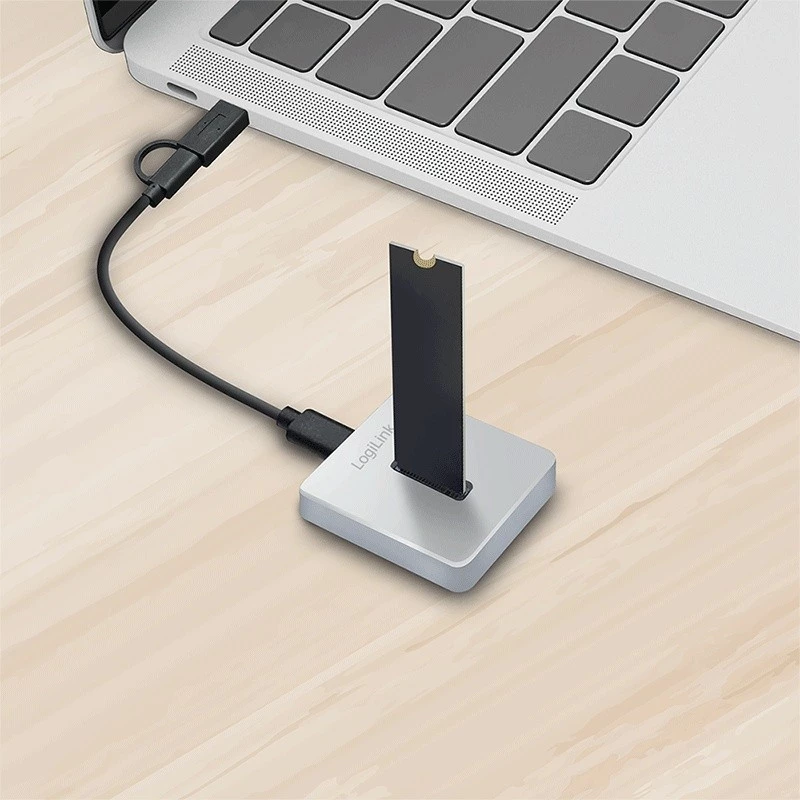 Docking station 1 puerto USB 3.2, M.2 NVMe