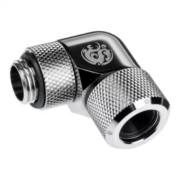 Tubo para sistema de refrigeración líquida de PC BitsPower BP-E90RMLA12 — latón, 12 mm de diámetro, plata