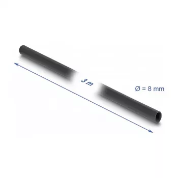 Tubo aislante de PVC DeLOCK 3 m x 8 mm negro
