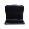 VALUE 26.99.0161 Consola KVM con conmutador KVM de 8 puertos, USB, distribución alemana, 19 pulgadas
