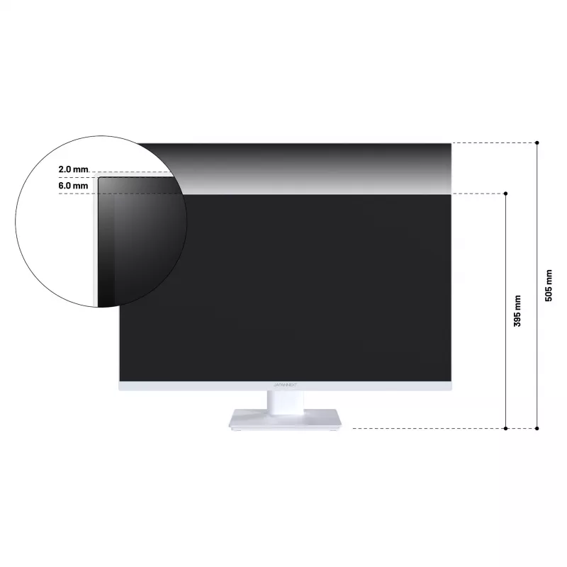 JAPANNEXT monitor WQHD 68,6 cm (27 pulgadas) 2560x1440 píxeles, panel IPS, 8 ms, 75 Hz, AMD FreeSync, HDMI, DisplayPort (JN-IPS270WQHD75F-C65W-HSP-W)