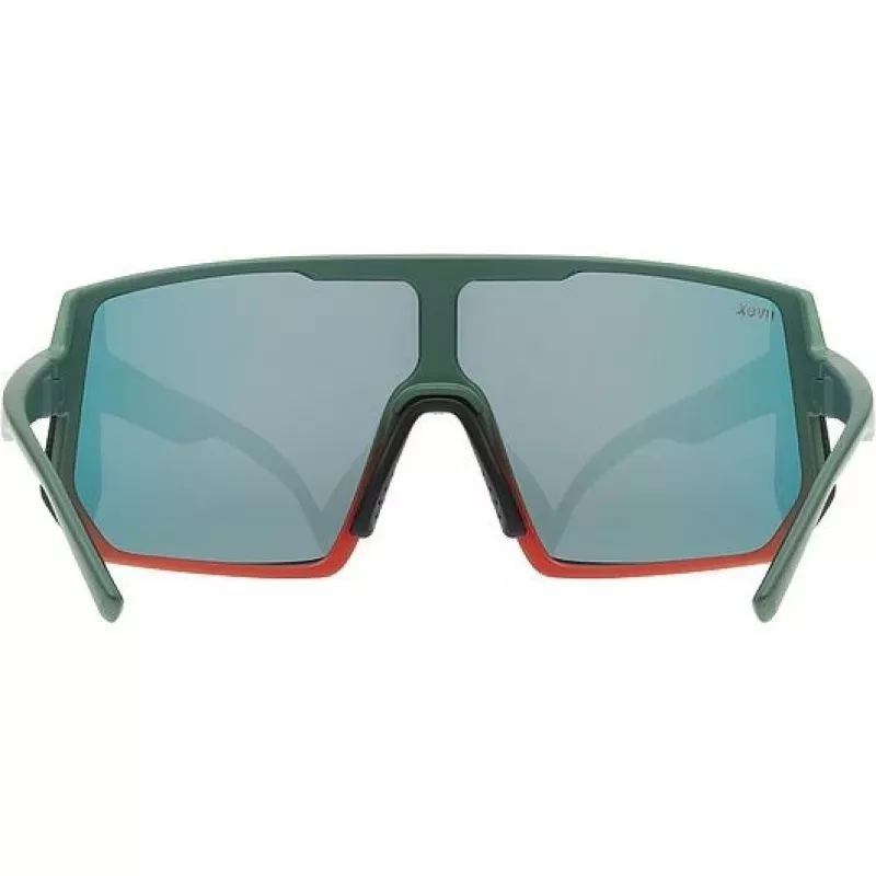 Gafas multisport UVEX sportstyle 235 — unisex, montura semial aire, verde/rojo