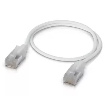 Cable de red Ubiquiti UACC-Cable-Patch-EL-C6A-0.3M-W RJ-45 Cat6a 0,3 m transparente blanco
