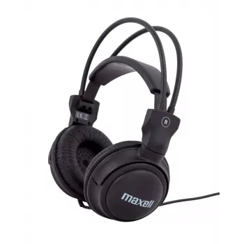 Auriculares Maxell Home Studio MAX-833, con cable circumaurales, 32 Ω, 98 dB, 16–22000 Hz, cable de 5 m, con arco/over-ear, negro