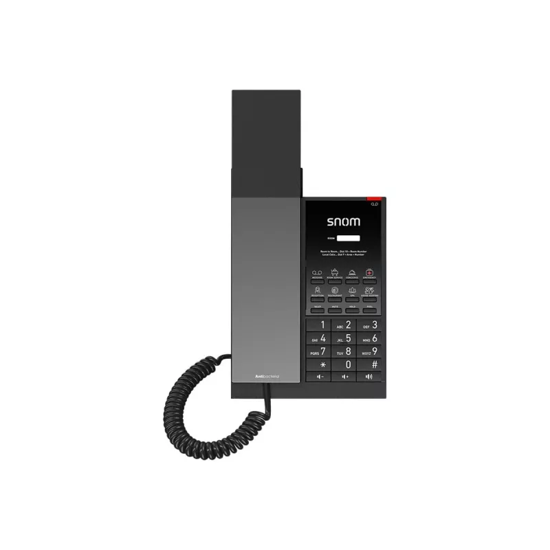 Snom HD350W teléfono IP SIP, auricular con cable, Gigabit Ethernet, PoE, antibacteriano, negro