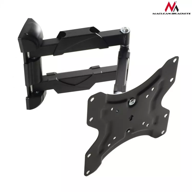 Soporte de pared para TV MACLEAN MC-742 para 42 pulgadas (106,7 cm), inclinable -12°/+12°, VESA 75x75–200x200, carga máx. 30 kg, negro