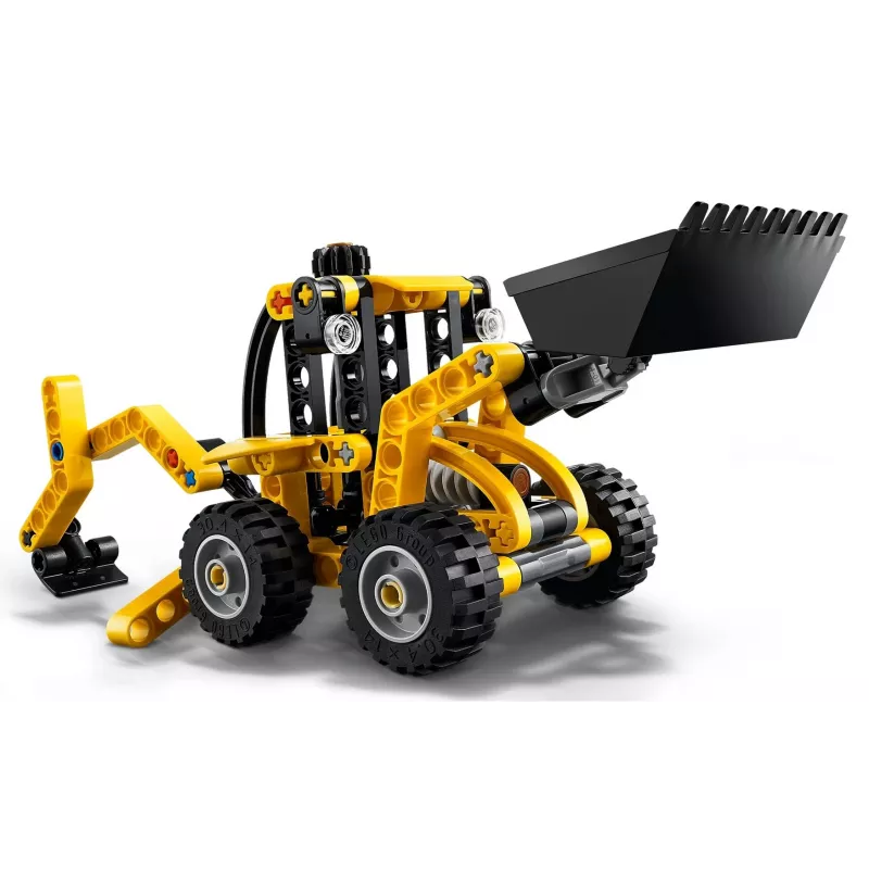 Set de construcción LEGO Technic Backhoe Loader 42197 — dirección articulada, cargador funcional, 104 piezas, edad recomendada 7+
