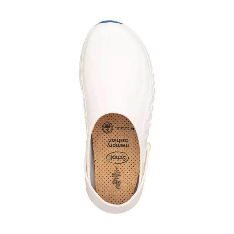 Clogs Mobilex Evoflex unisex blanco EU 46 (UK 11) – parte superior sintética, forro de microfibra, tacón 4 cm
