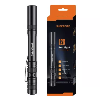 Linterna de mano Superfire L28 — linterna LED de mano; 121 lm; 5 W
