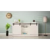Cómoda 160x80x35 GRANERO blanco/blanco brillante
