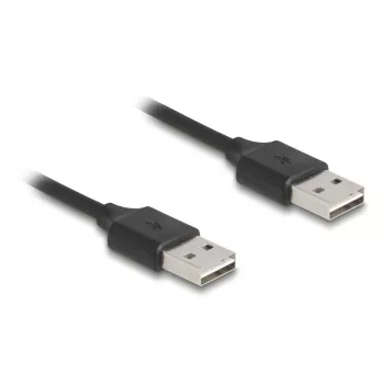 Cable espiral DeLOCK EASY-USB 2.0 Type-A macho a Type-A macho 0,5 m a 0,8 m negro