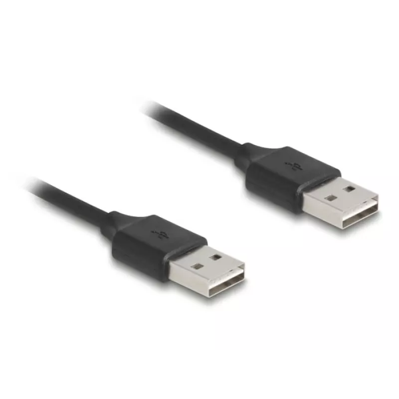 Cable espiral DeLOCK EASY-USB 2.0 Type-A macho a Type-A macho 0,5 m a 0,8 m negro